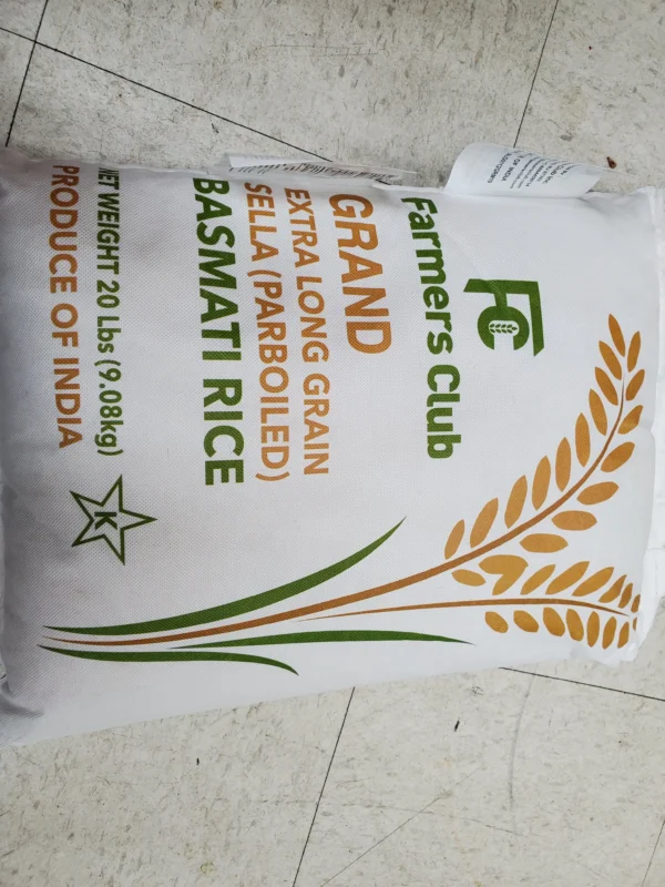 Farmers Club Basmati Rice 20lbs