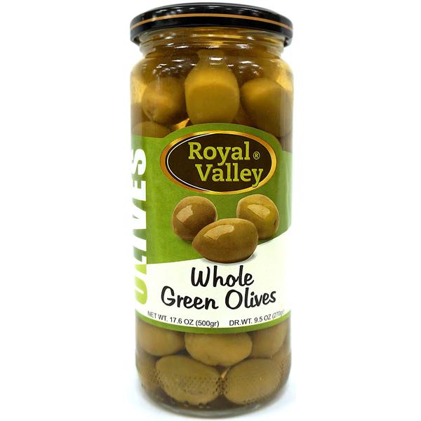 Royal Valley Whole Green Olives 17.6 Oz