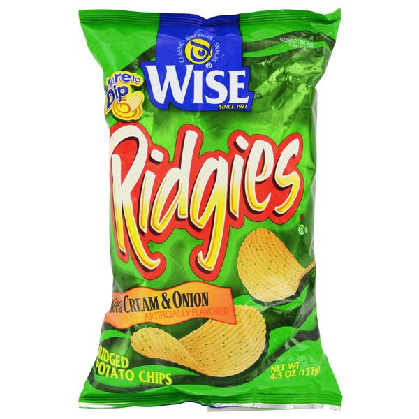 Wise Ridgies Sour Cream & Onion 1.25 Oz