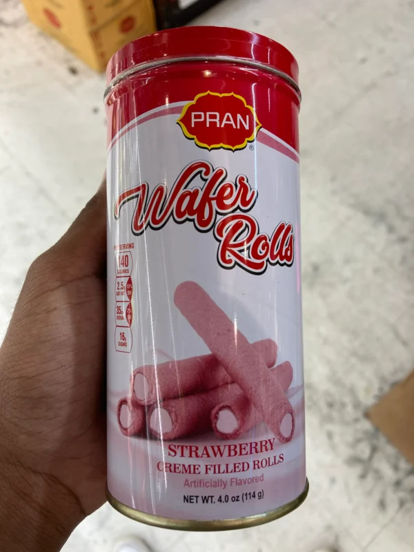 3 Pran Wafer Rolls Strawberry Flavor