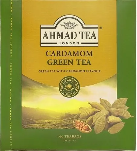 Ahmad Cardamom Green Tea (100 Tea Bags)